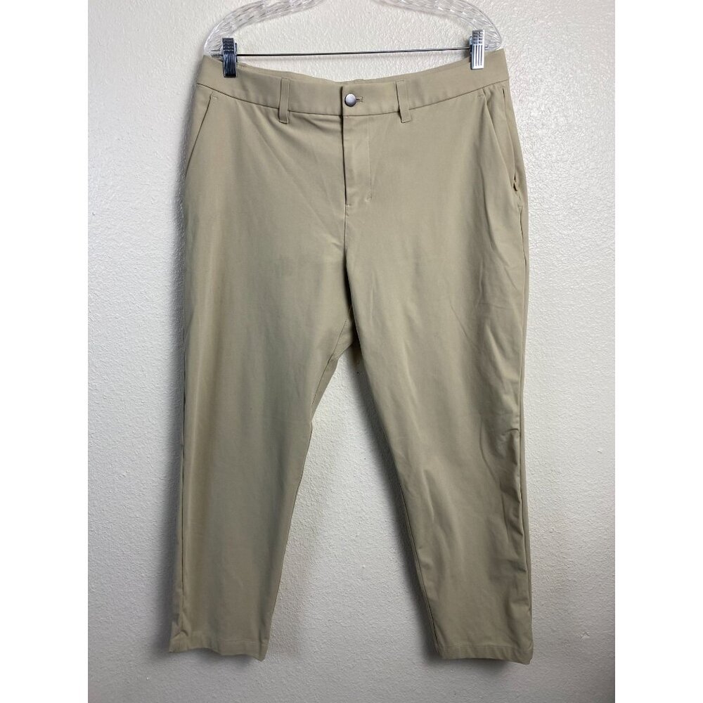 Lululemon ABC Classic Fit Trouser Pants Men size 34 Tan Brown Chino Performance